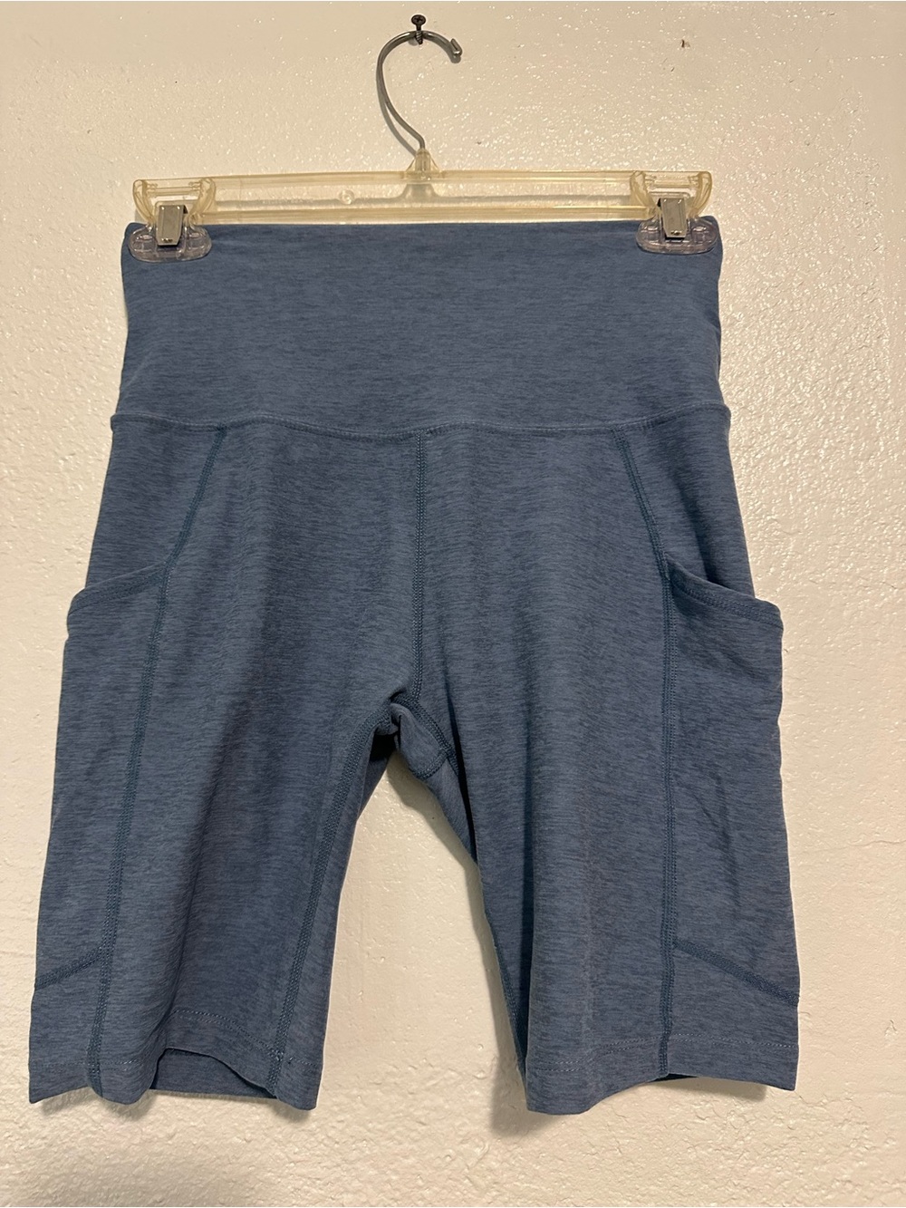 Kirkland Signature Heather Blue High-Waist Bike Shorts Size Small